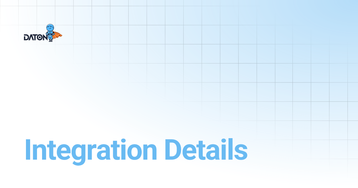 Integration Details | Daton