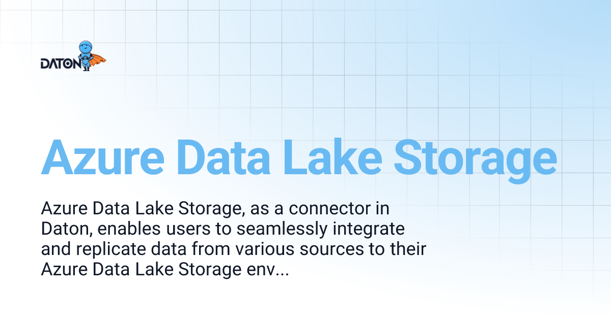 Azure Data Lake Storage | Daton