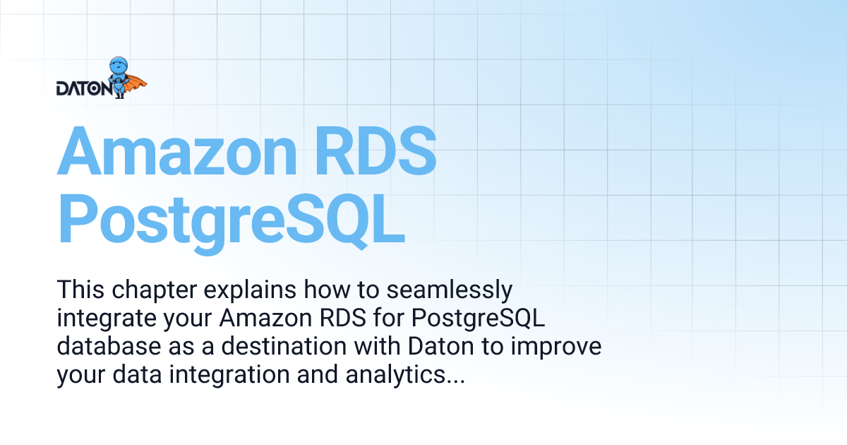 Amazon RDS PostgreSQL | Daton