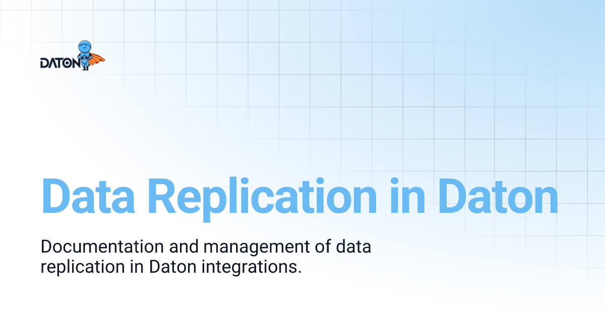 Data Replication in Daton | Daton
