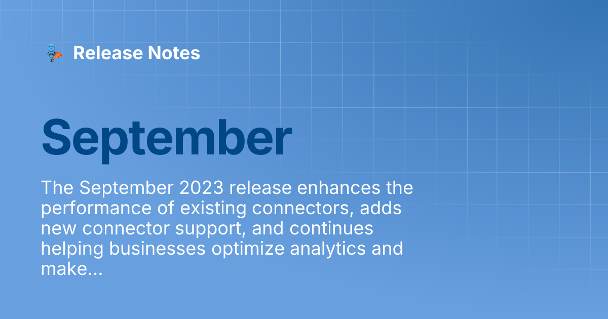 September | Release Notes